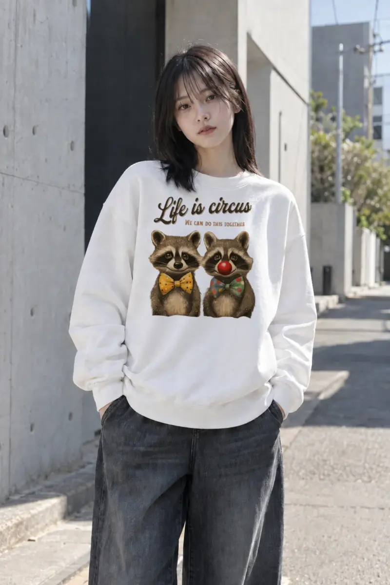"Life Is Circus" Heavy Blend Unisex Crewneck Sweatshirt | Gildan 18000