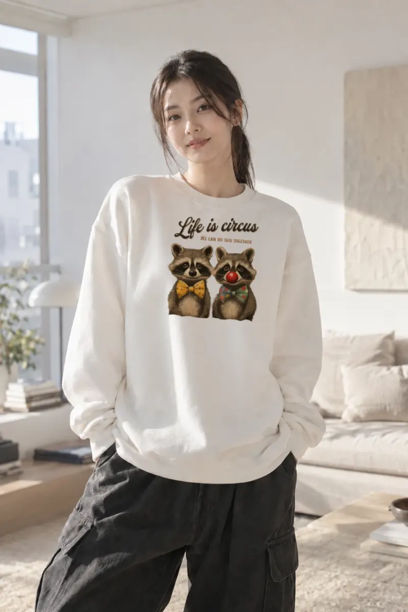 "Life Is Circus" Heavy Blend Unisex Crewneck Sweatshirt | Gildan 18000