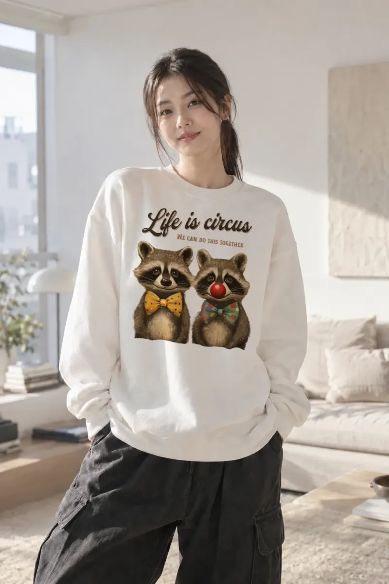 "Life Is Circus" Heavy Blend Unisex Crewneck Sweatshirt | Gildan 18000