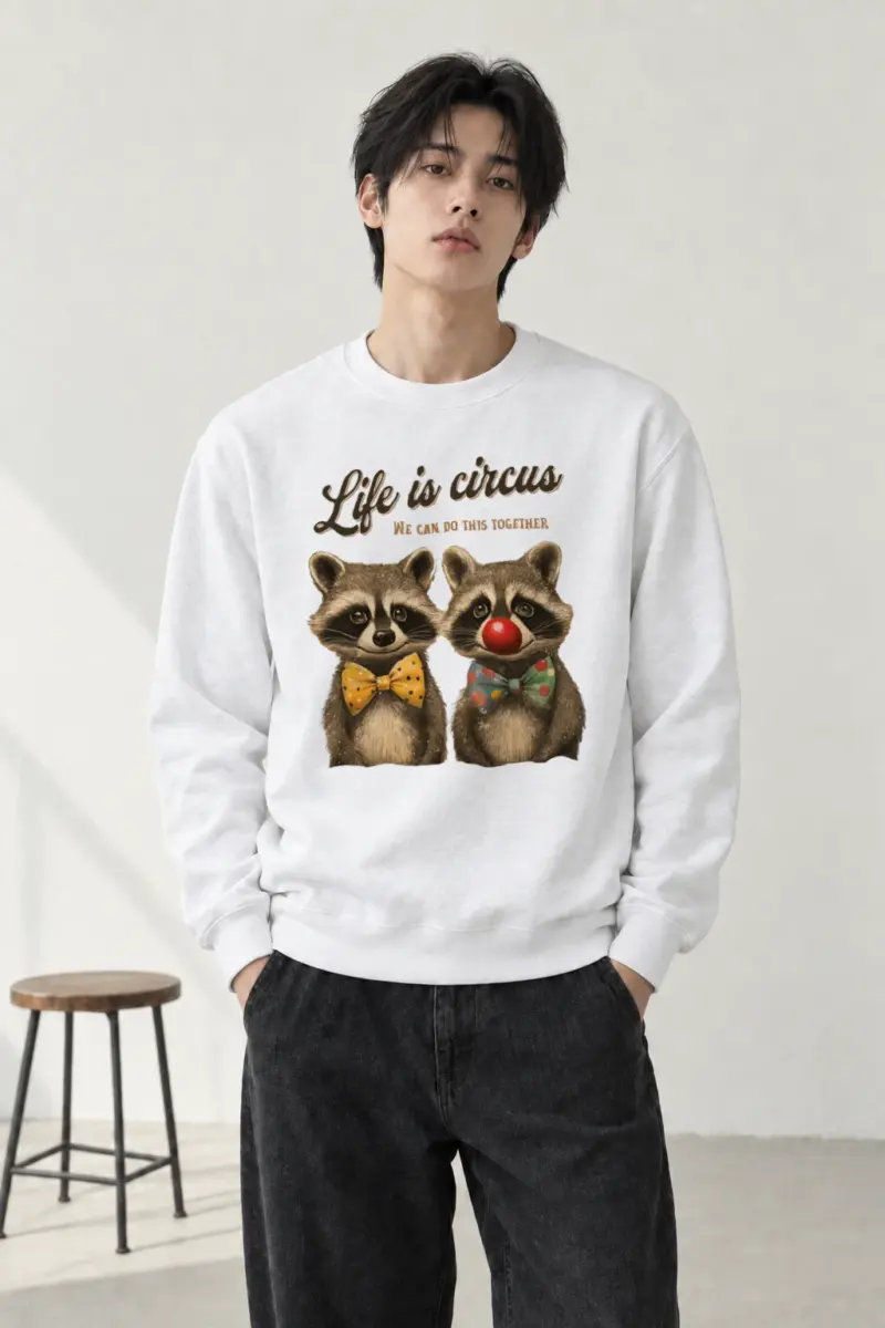 "Life Is Circus" Heavy Blend Unisex Crewneck Sweatshirt