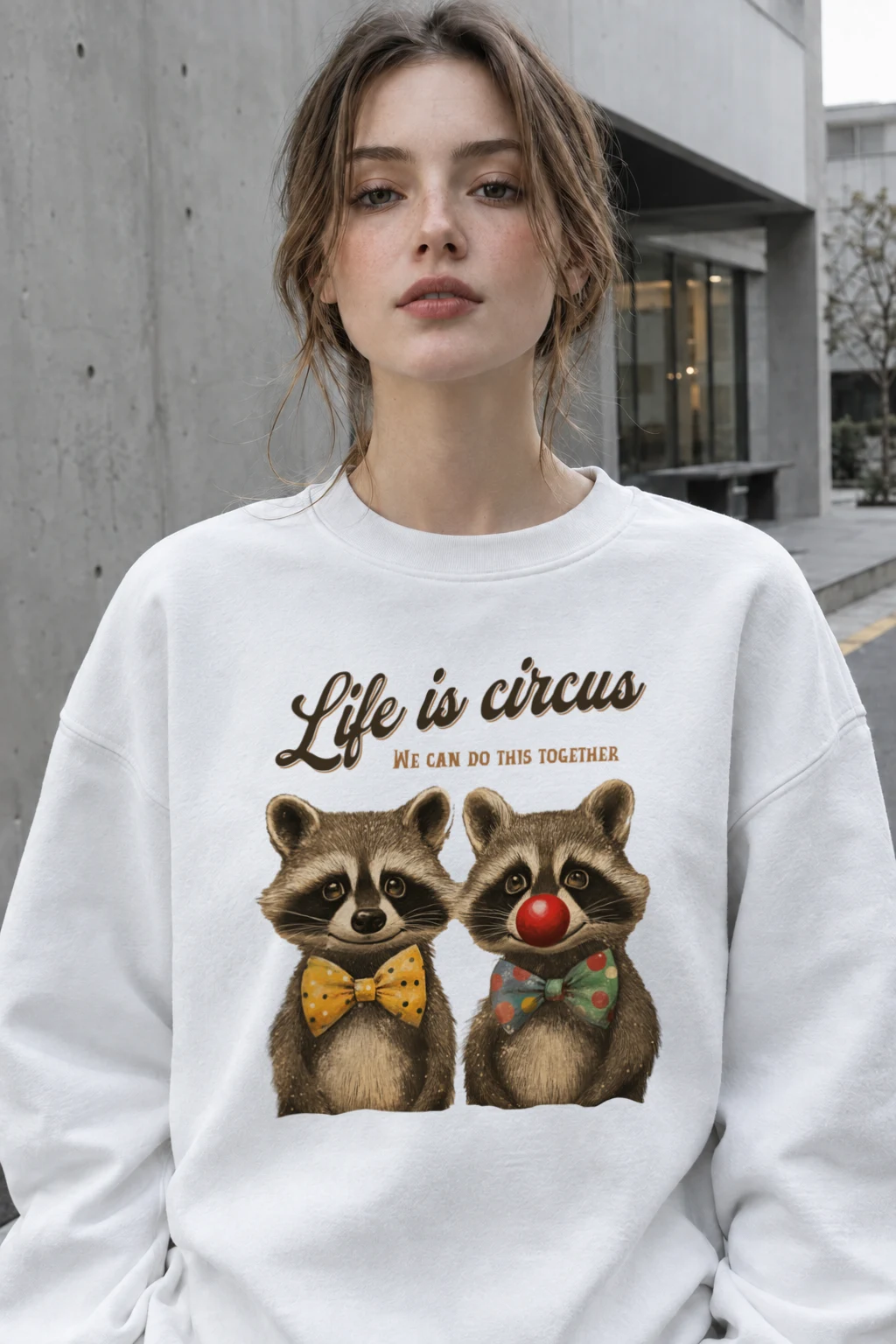 "Life Is Circus" Heavy Blend Unisex Crewneck Sweatshirt | Gildan 18000
