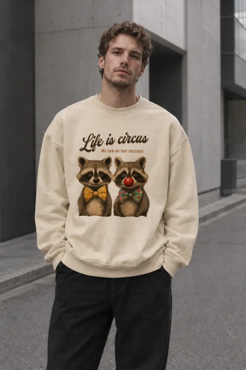 “Life Is Circus” Unisex Sponge Fleece Crewneck Sweatshirt | Bella + Canvas 3901