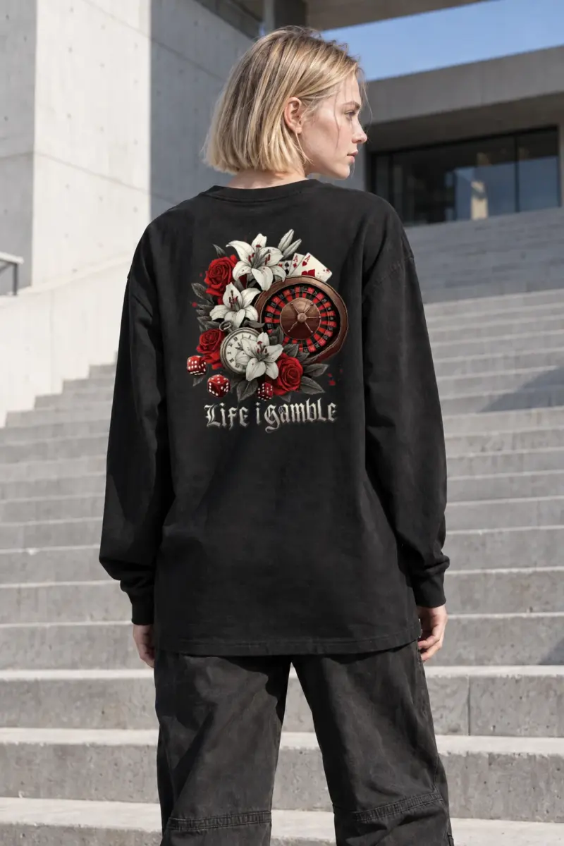 "Life Is Gamble" Unisex Longsleeve T-shirt | Gildan 2400