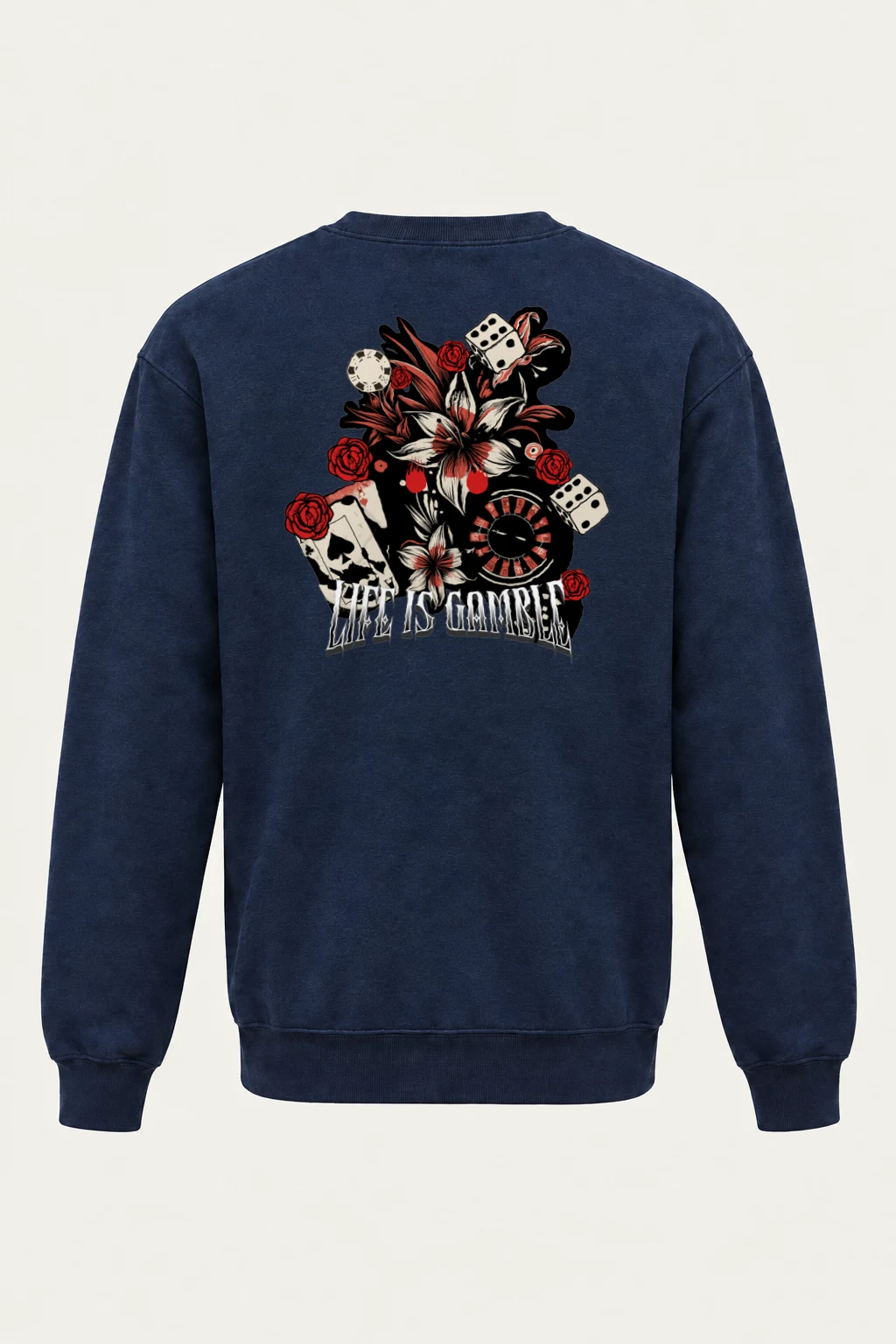 "Life Is Gambling" Heavy Blend Unisex Crewneck Sweatshirt | Gildan 18000
