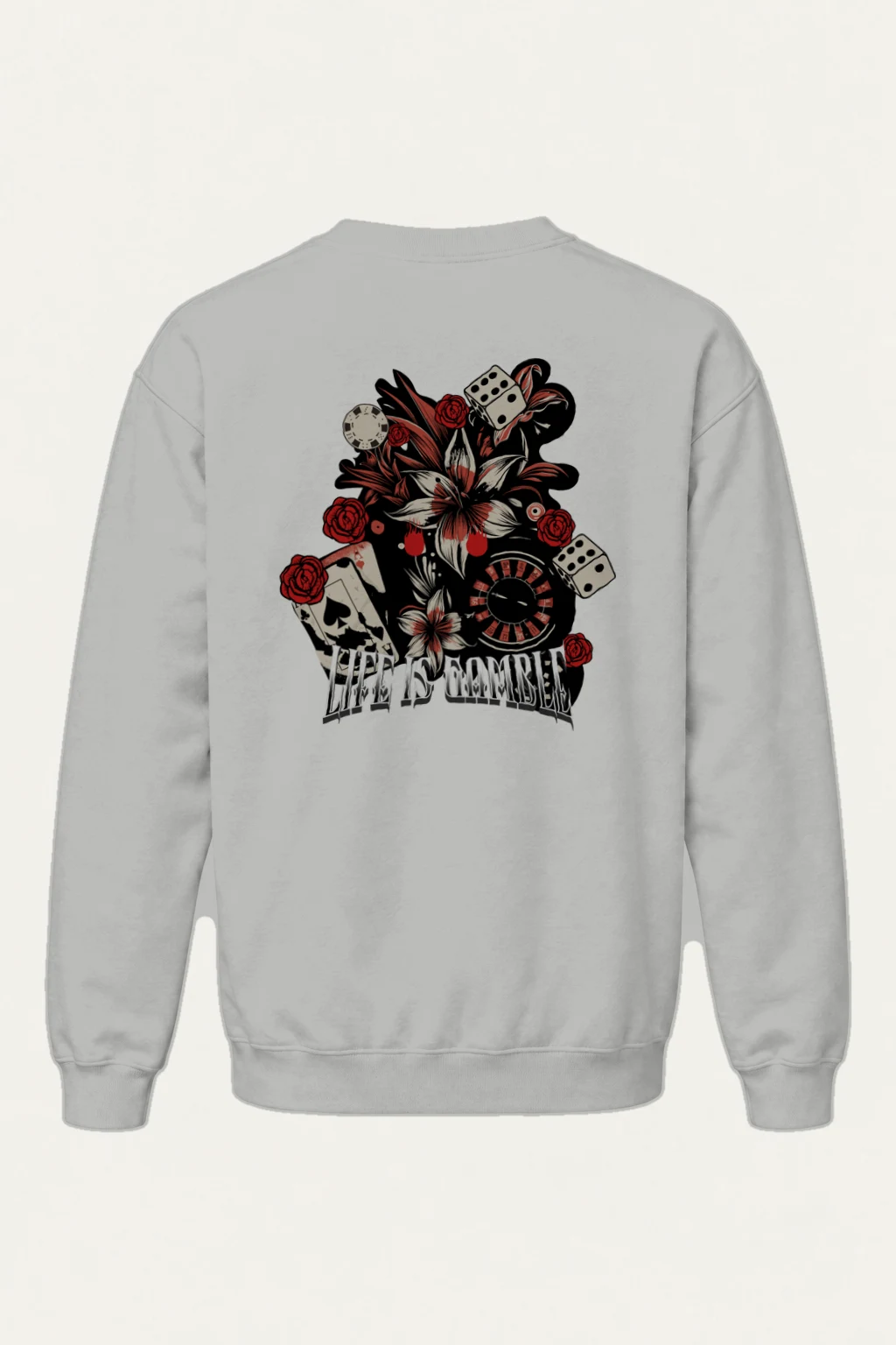 "Life Is Gambling" Heavy Blend Unisex Crewneck Sweatshirt | Gildan 18000