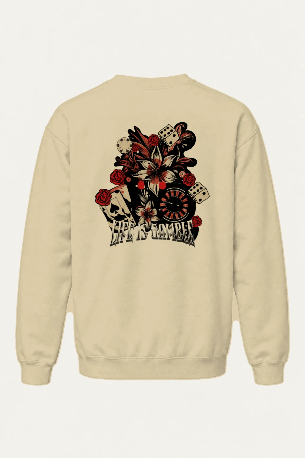 "Life Is Gambling" Heavy Blend Unisex Crewneck Sweatshirt | Gildan 18000