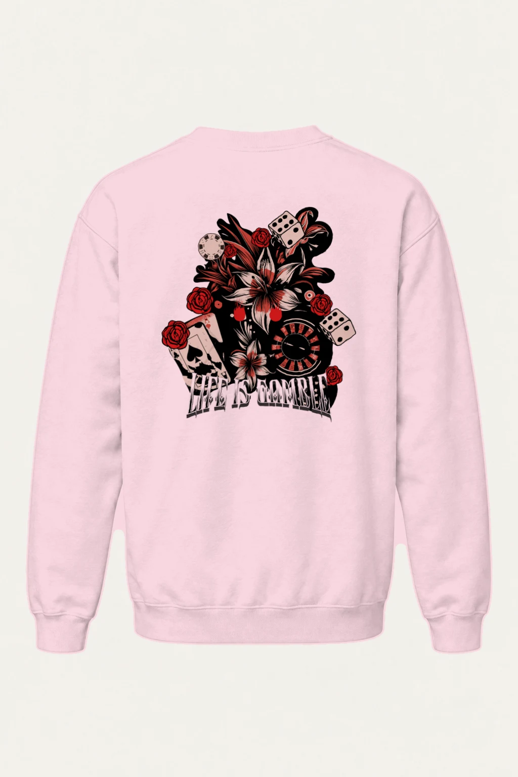 "Life Is Gambling" Heavy Blend Unisex Crewneck Sweatshirt | Gildan 18000