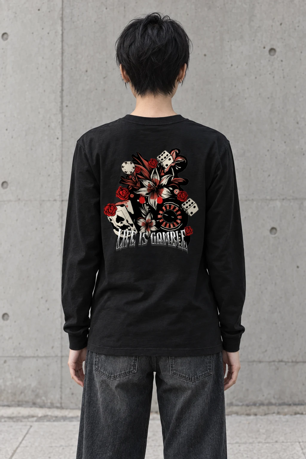 "Life Is Gambling" Unisex Longsleeve T-shirt | Gildan 2400