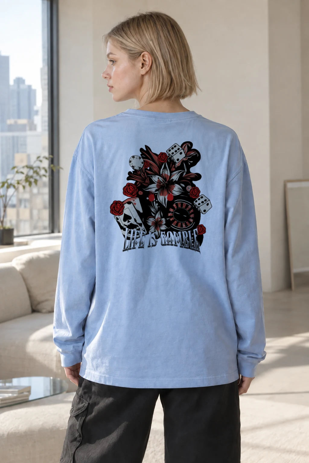 "Life Is Gambling" Unisex Longsleeve T-shirt | Gildan 2400