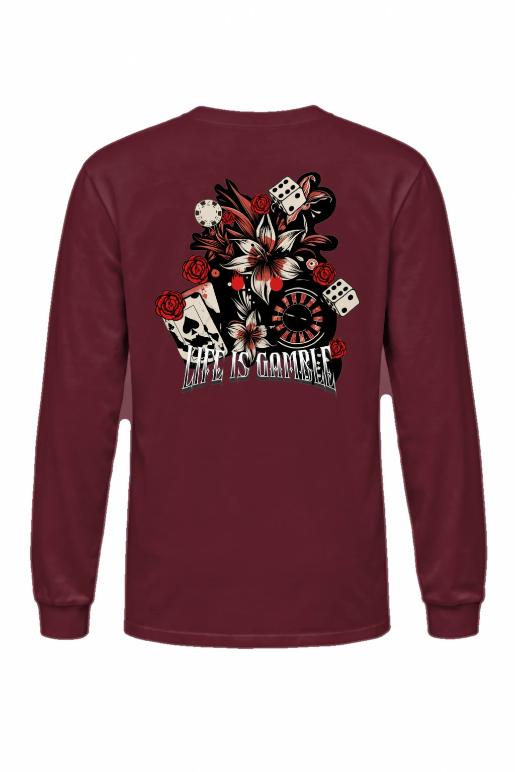 "Life Is Gambling" Unisex Longsleeve T-shirt | Gildan 2400
