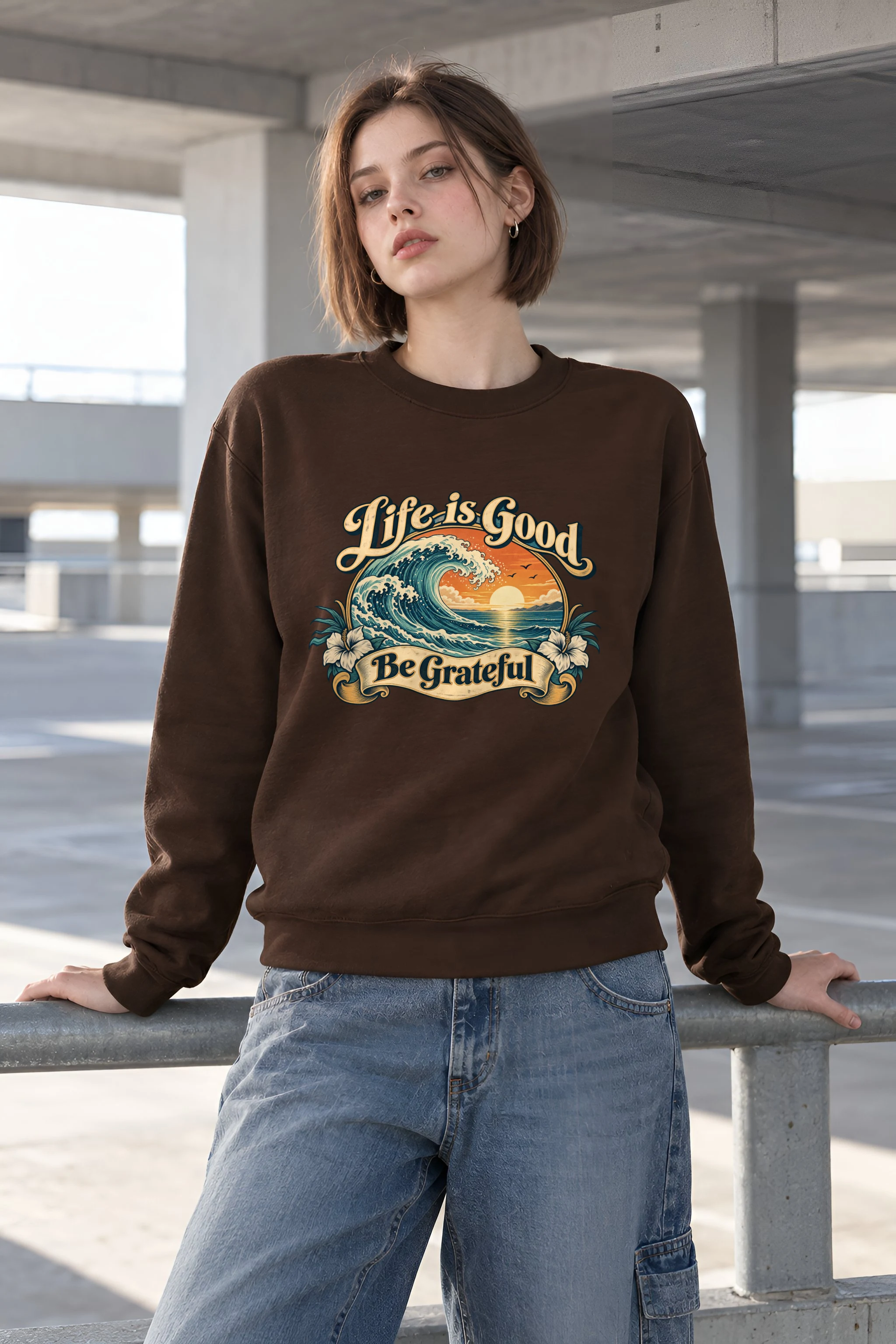 "Life Is Good" 1 Crewneck Sweatshirt