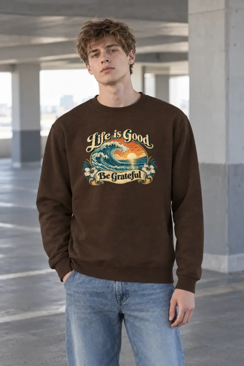 "Life Is Good" Heavy Blend Unisex Crewneck Sweatshirt