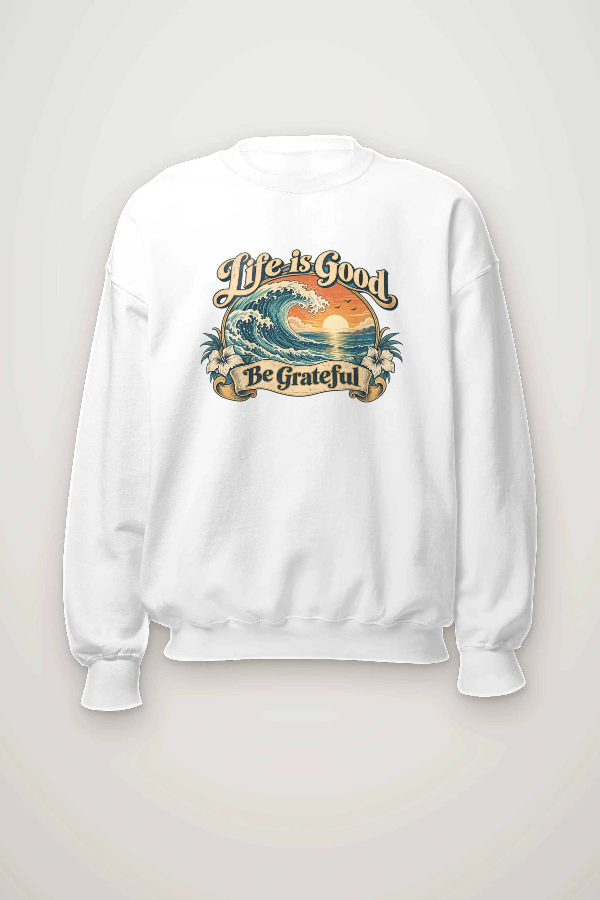 "Life Is Good" Heavy Blend Unisex Crewneck Sweatshirt