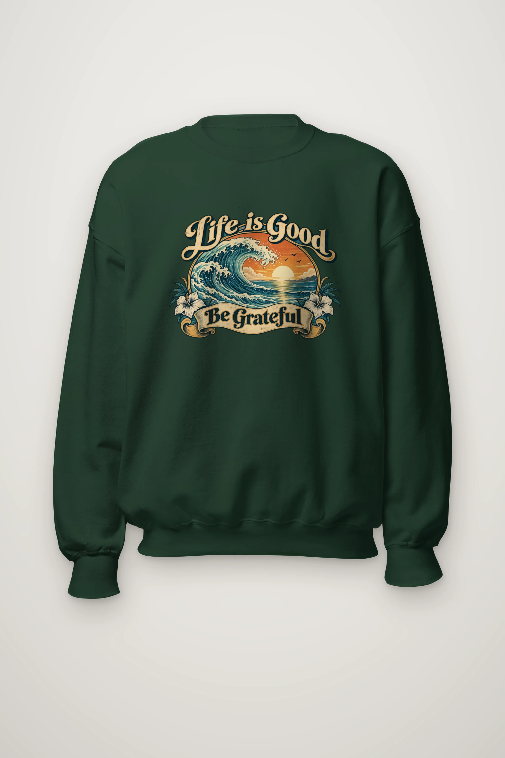 "Life Is Good" Heavy Blend Unisex Crewneck Sweatshirt