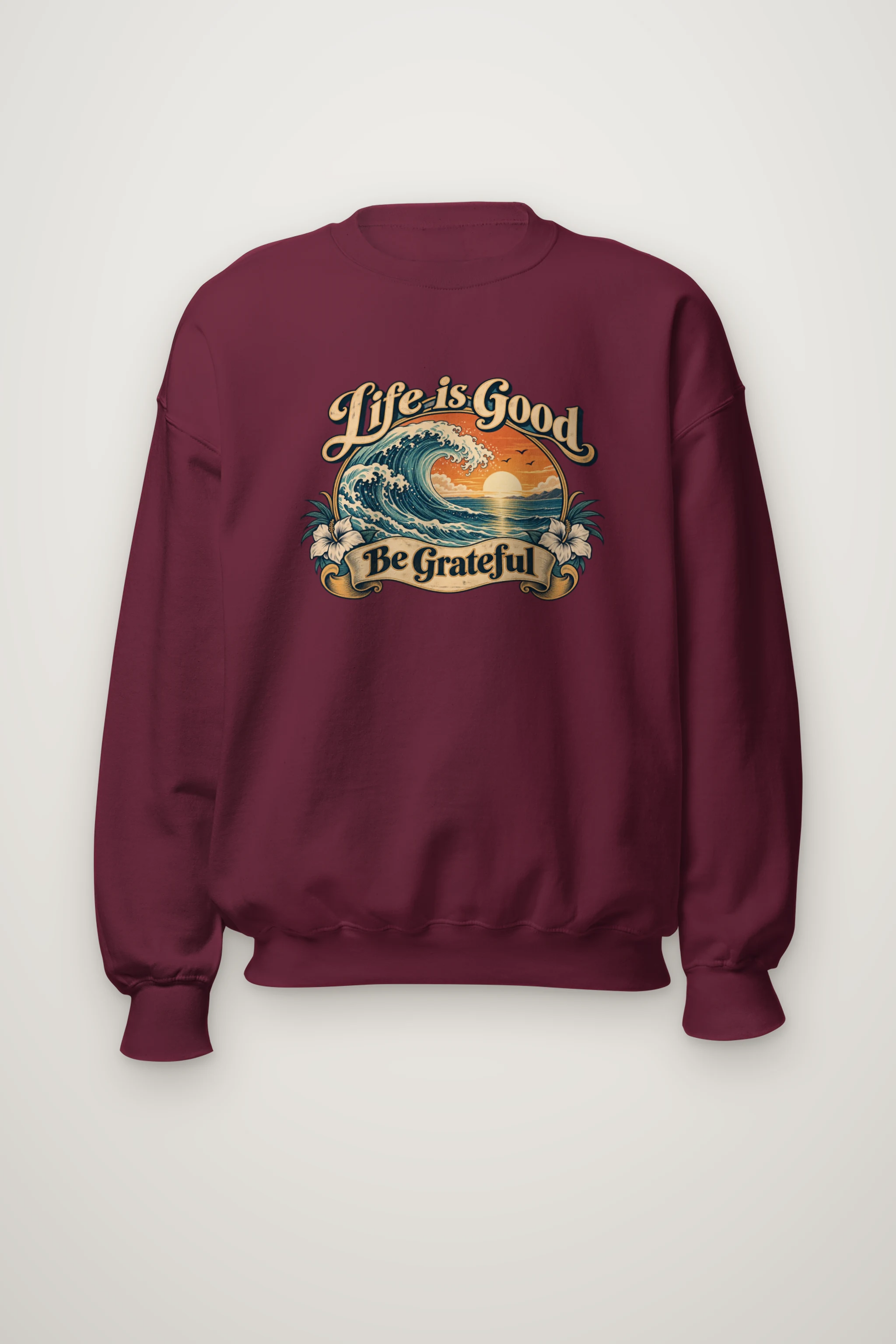 "Life Is Good" Heavy Blend Unisex Crewneck Sweatshirt