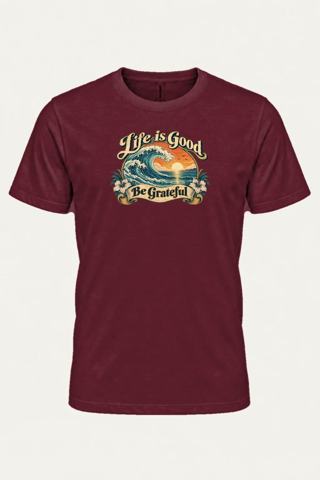 "Life Is Good" Heavyweight Unisex Crewneck T-shirt | Gildan 5000