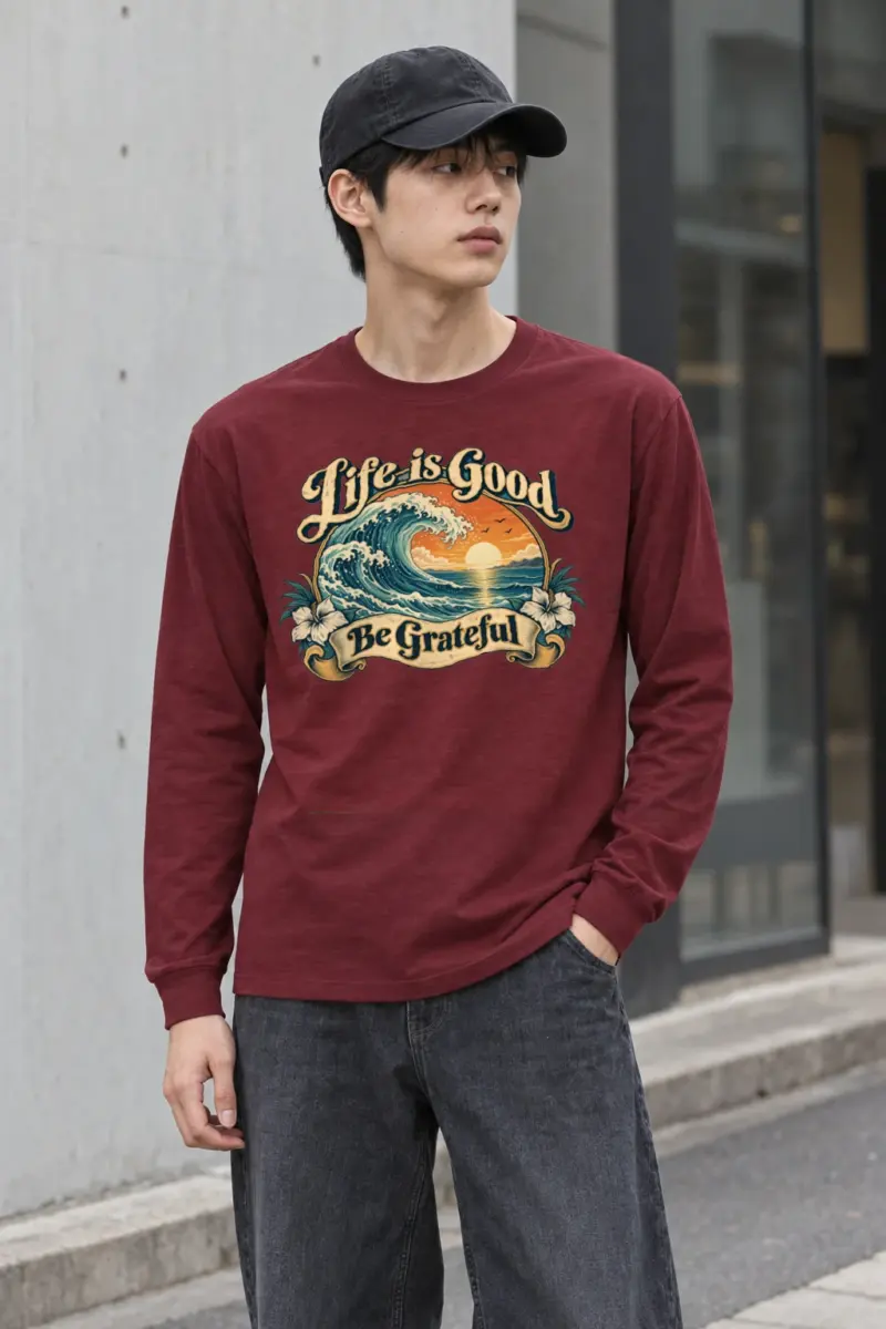 "Life Is Good" Unisex Longsleeve T-shirt | Gildan 2400