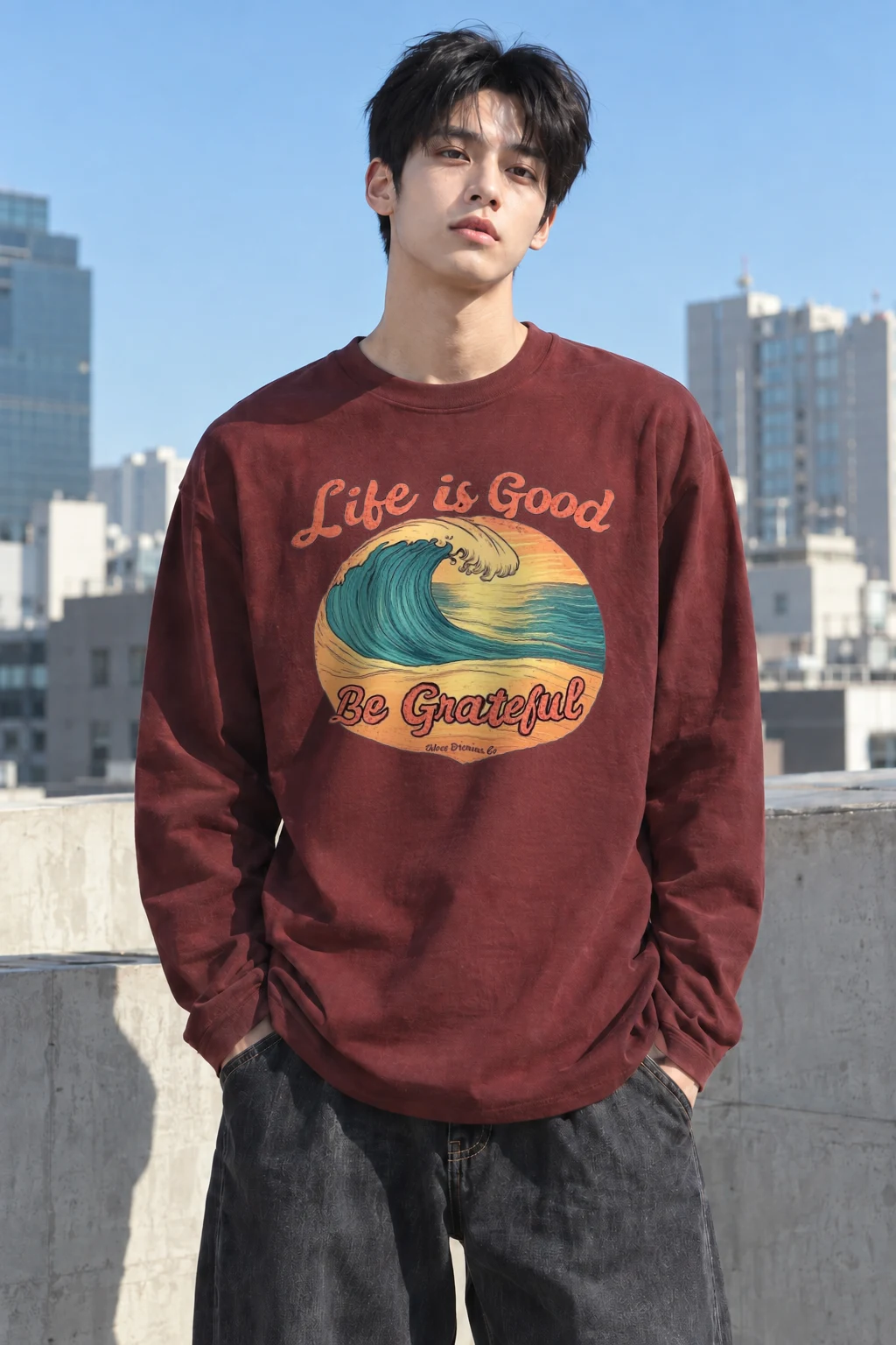 "Life Is Good" Unisex Longsleeve T-shirt | Gildan 2400