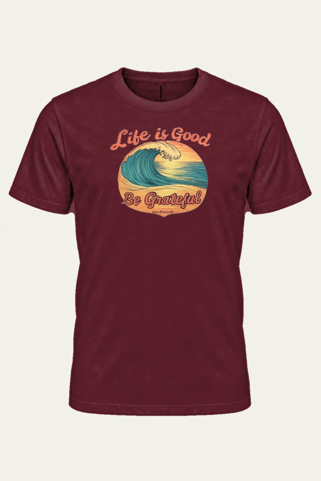 "Life Is Good Wave" Heavyweight Unisex Crewneck T-shirt | Gildan 5000