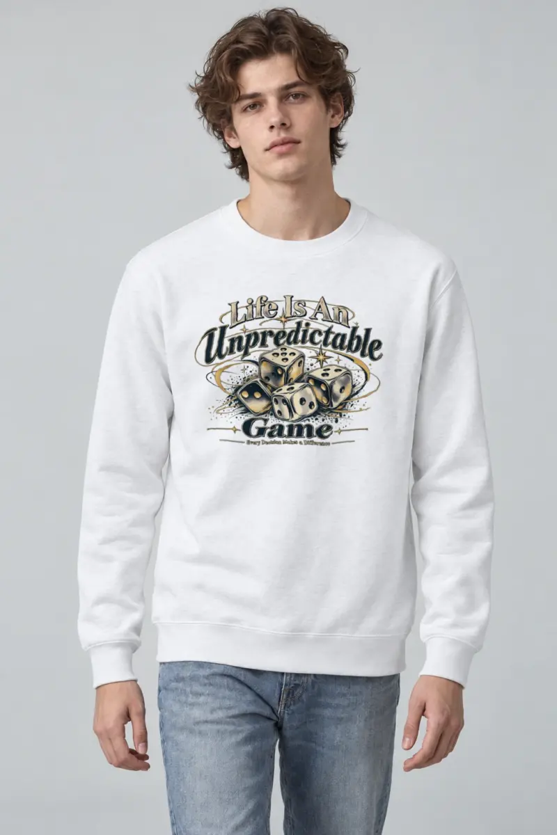 "Life Is Unpredictable" Heavy Blend Unisex Crewneck Sweatshirt