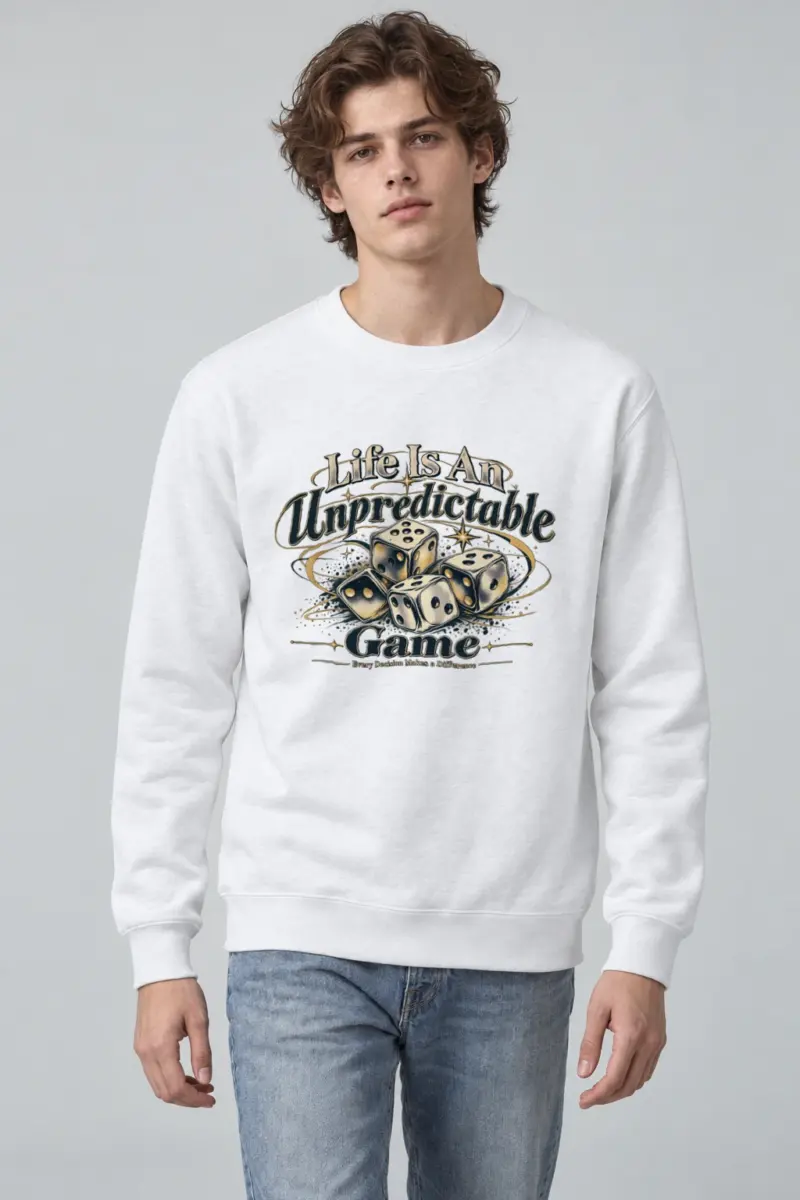 "Life Is Unpredictable" Heavy Blend Unisex Crewneck Sweatshirt