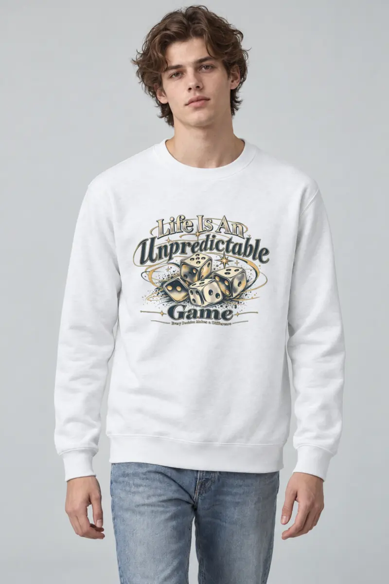 "Life Is Unpredictable" Heavy Blend Unisex Crewneck Sweatshirt