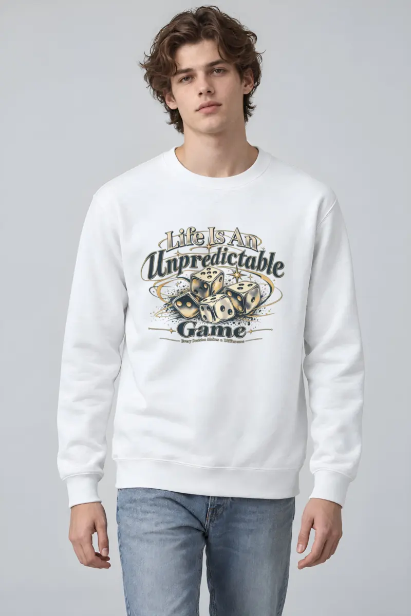 "Life Is Unpredictable" Heavy Blend Unisex Crewneck Sweatshirt