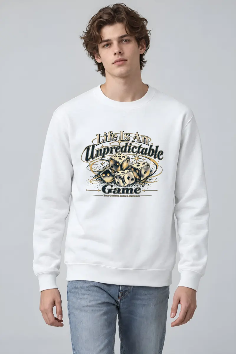 "Life Is Unpredictable" Heavy Blend Unisex Crewneck Sweatshirt