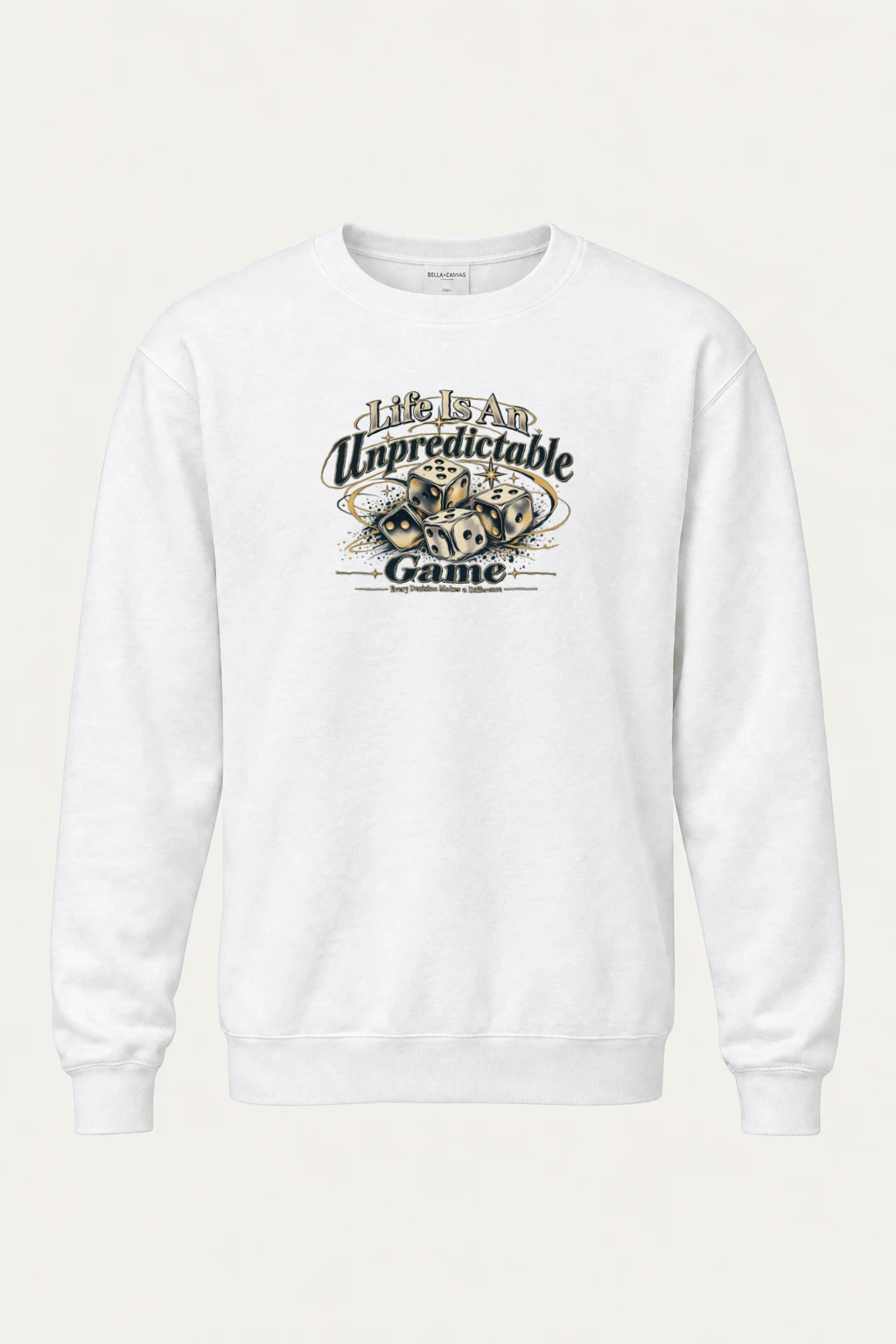 "Life Is Unpredictable" Heavy Blend Unisex Crewneck Sweatshirt | Gildan 18000