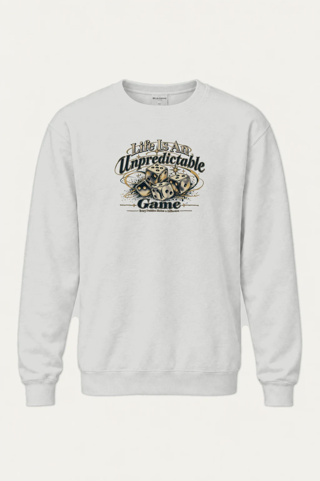 "Life Is Unpredictable" Heavy Blend Unisex Crewneck Sweatshirt | Gildan 18000