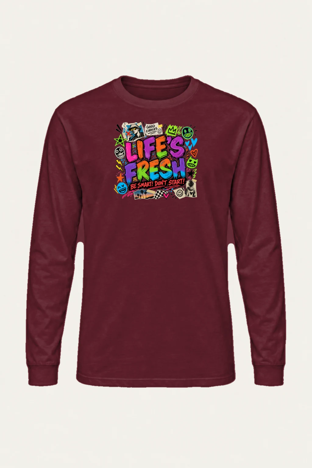 "Lifes Fresh Collage" Unisex Longsleeve T-shirt | Gildan 2400