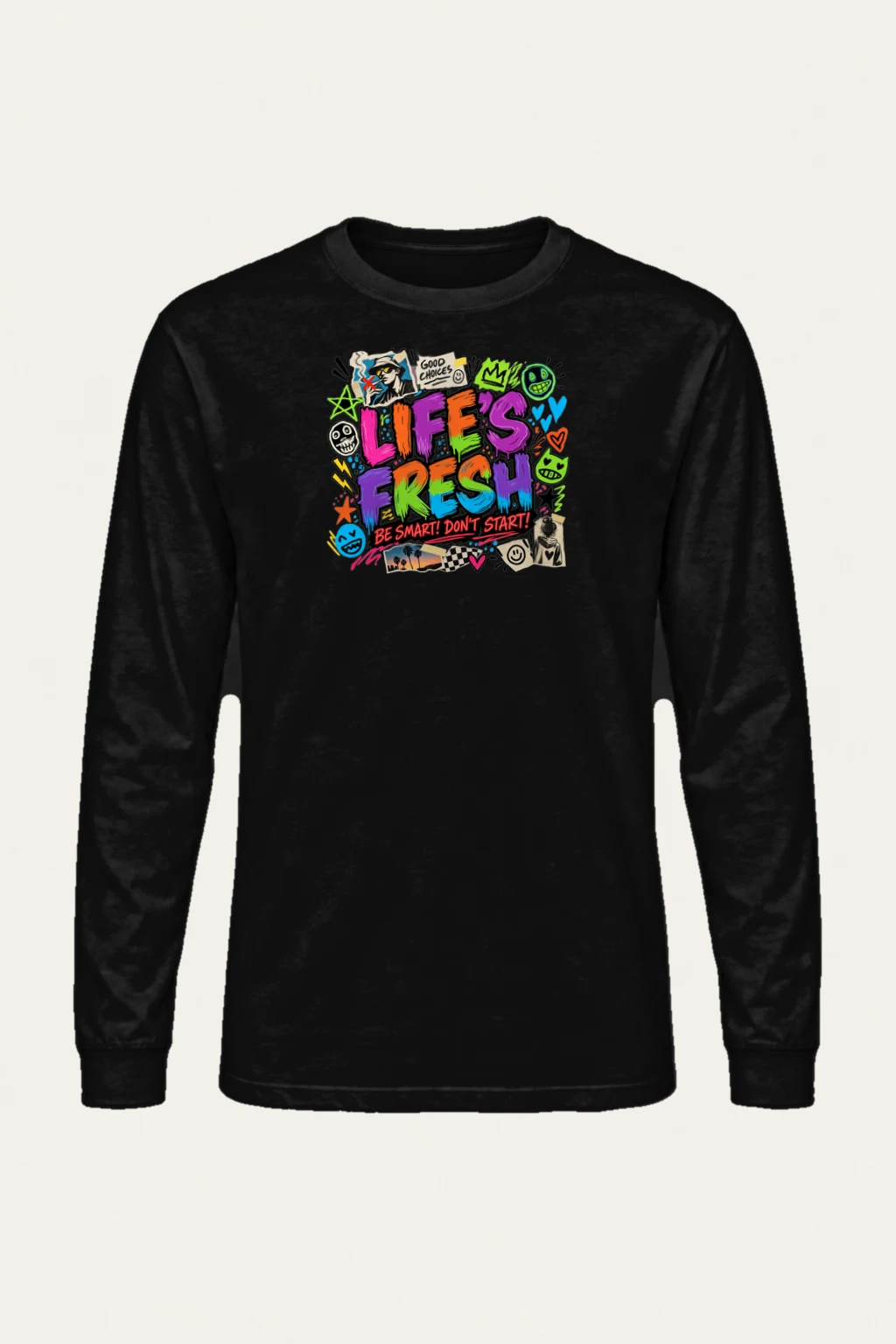 "Lifes Fresh Collage" Unisex Longsleeve T-shirt | Gildan 2400