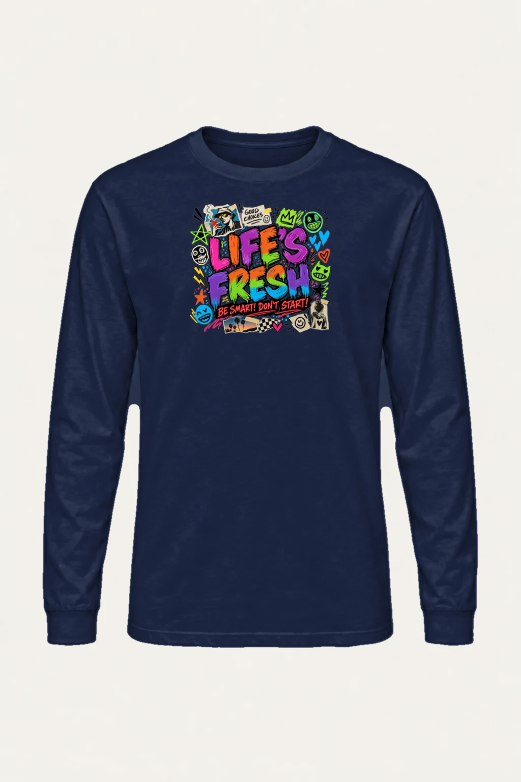 "Lifes Fresh Collage" Unisex Longsleeve T-shirt | Gildan 2400