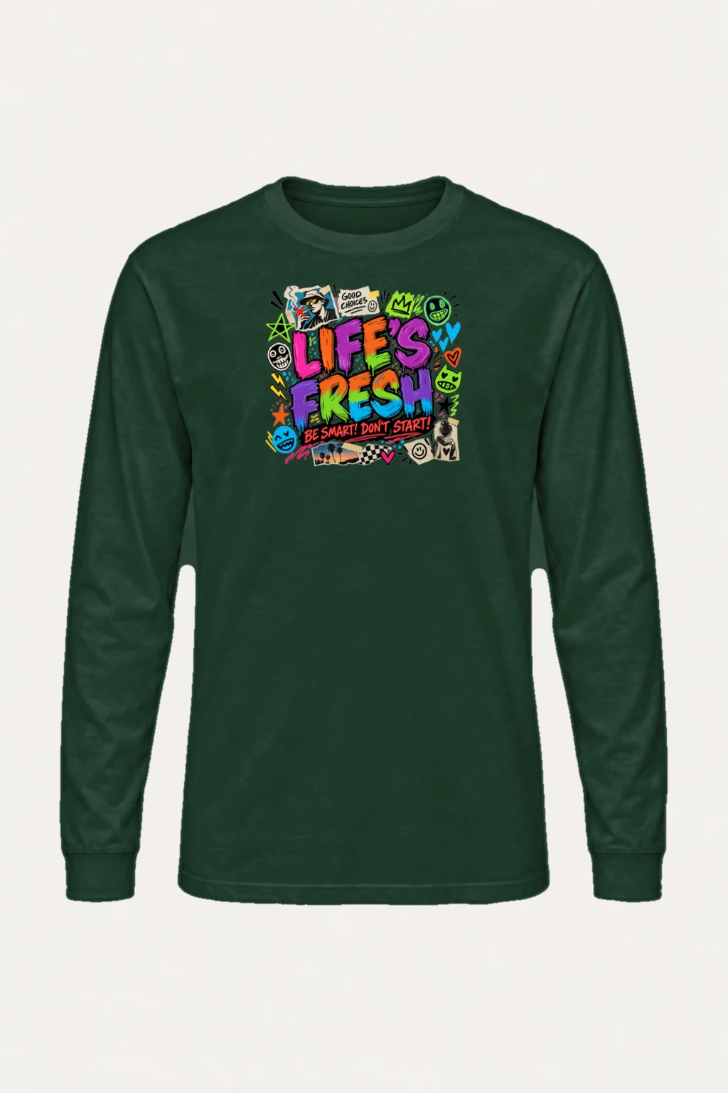 "Lifes Fresh Collage" Unisex Longsleeve T-shirt | Gildan 2400