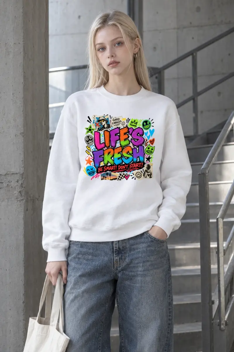 "Lifes Fresh Graffiti" Heavy Blend Unisex Crewneck Sweatshirt