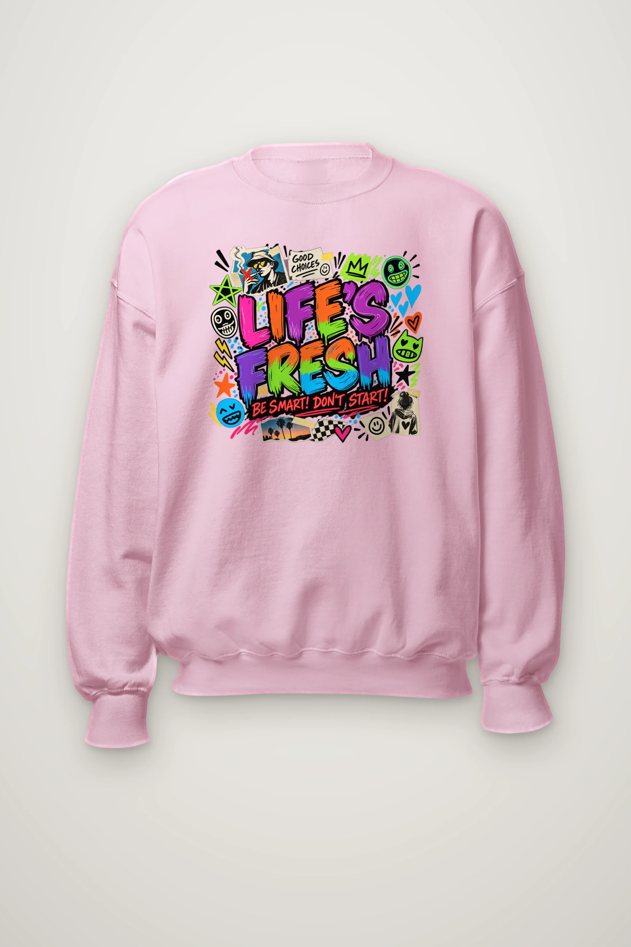 "Lifes Fresh Graffiti" Heavy Blend Unisex Crewneck Sweatshirt