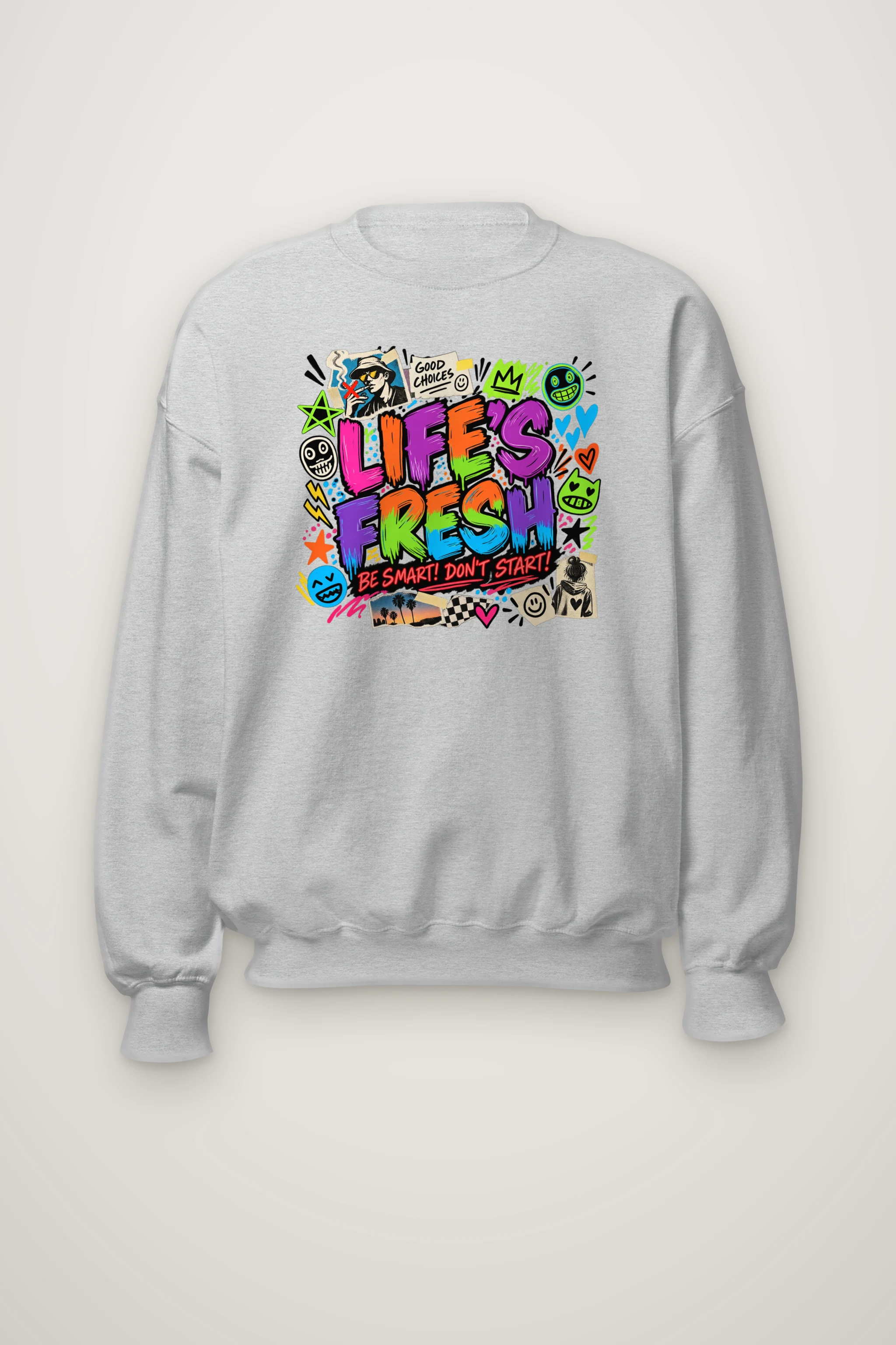 "Lifes Fresh Graffiti" Heavy Blend Unisex Crewneck Sweatshirt