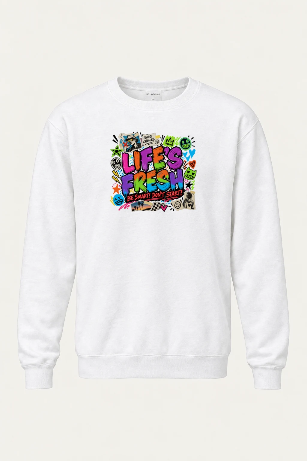 "Lifes Fresh Graffiti" Heavy Blend Unisex Crewneck Sweatshirt | Gildan 18000