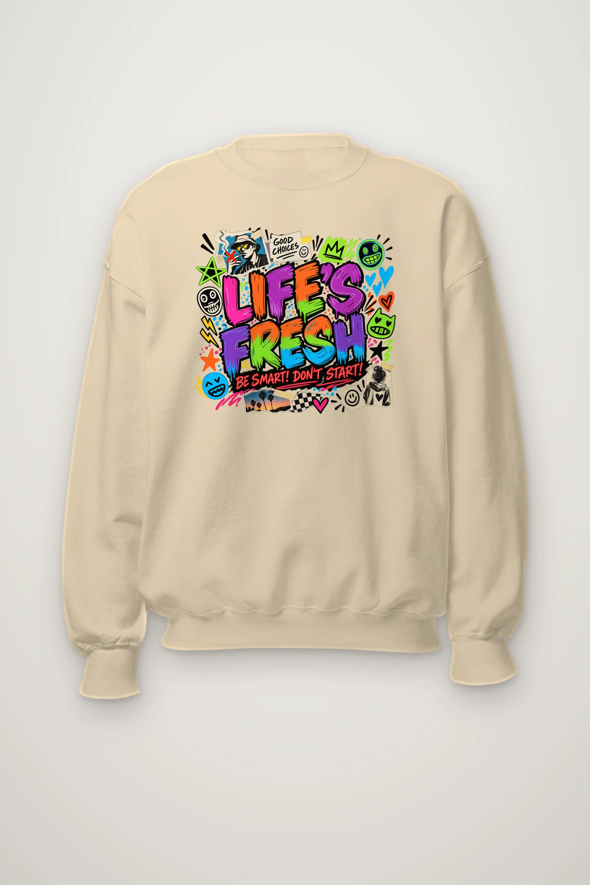 "Lifes Fresh Graffiti" Heavy Blend Unisex Crewneck Sweatshirt