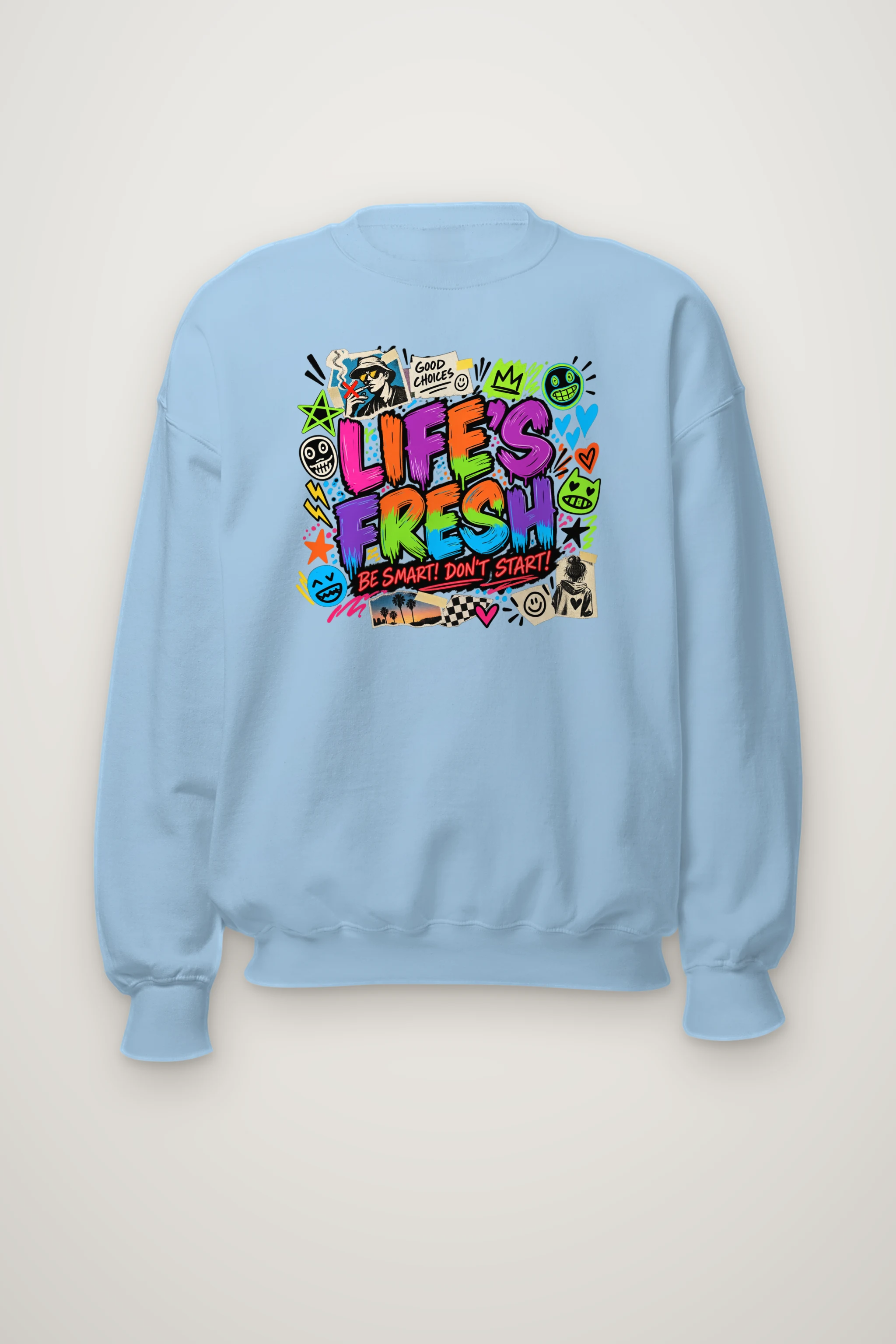 "Lifes Fresh Graffiti" Heavy Blend Unisex Crewneck Sweatshirt