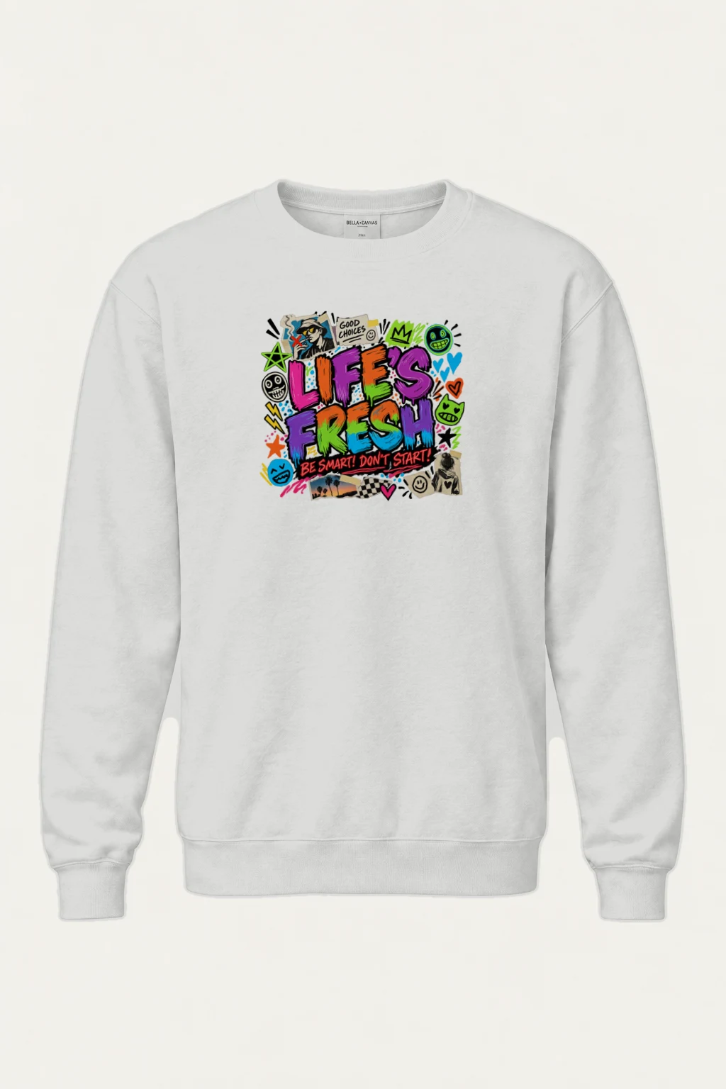 "Lifes Fresh Graffiti" Heavy Blend Unisex Crewneck Sweatshirt | Gildan 18000