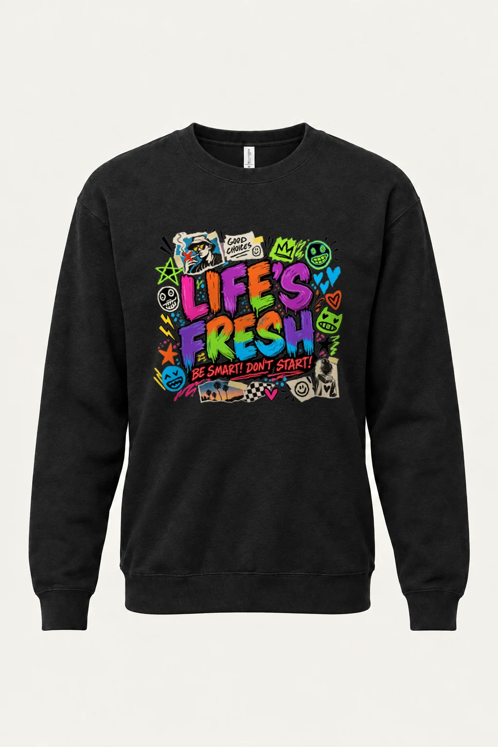 "Lifes Fresh Graffiti" Heavy Blend Unisex Crewneck Sweatshirt | Gildan 18000
