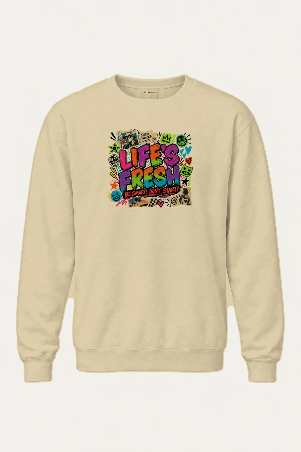 "Lifes Fresh Graffiti" Heavy Blend Unisex Crewneck Sweatshirt | Gildan 18000