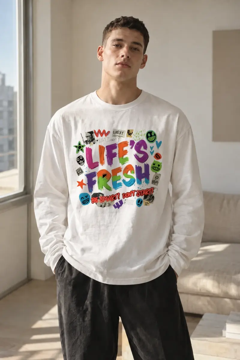 "Life’s Fresh Graffiti" Unisex Longsleeve T-shirt | Gildan 2400