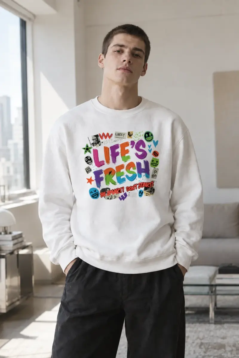 "Life’s Fresh" Heavy Blend Unisex Crewneck Sweatshirt | Gildan 18000