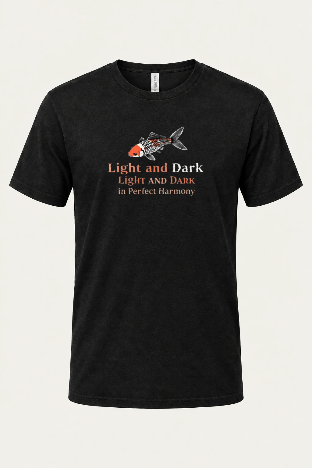 "Light And Dark" Heavyweight Unisex Crewneck T-shirt | Gildan 5000
