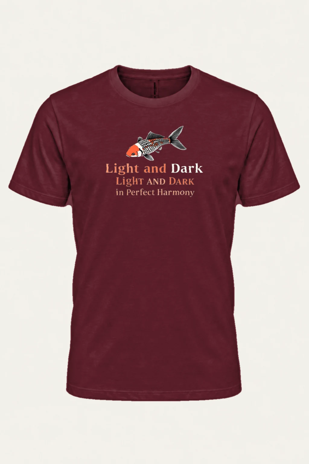 "Light And Dark" Heavyweight Unisex Crewneck T-shirt | Gildan 5000