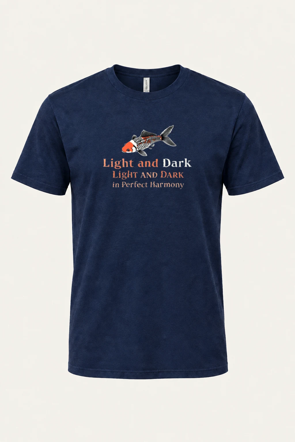"Light And Dark" Heavyweight Unisex Crewneck T-shirt | Gildan 5000