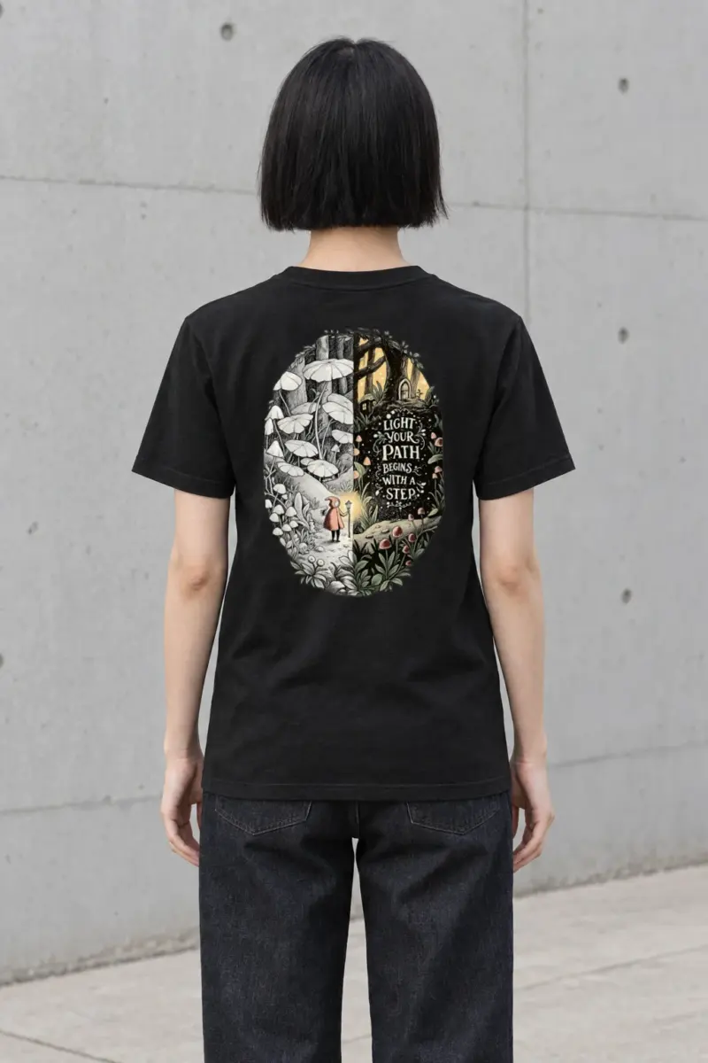 "Light Your Path" Heavyweight Unisex Crewneck T-shirt