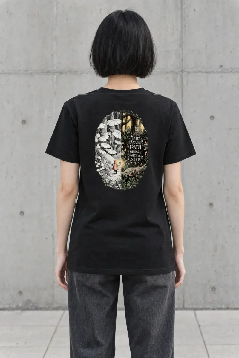 "Light Your Path" Heavyweight Unisex Crewneck T-shirt